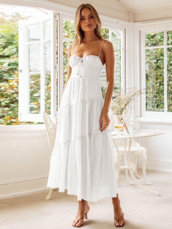 Long halter dress for women